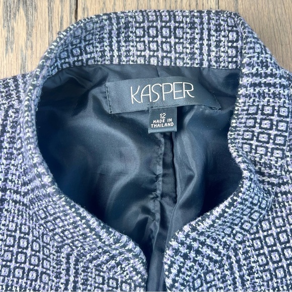 Kasper Vintage Women’s Wool Polyester Blend Blazer with Pockets Size 12 - Picture 13 of 14